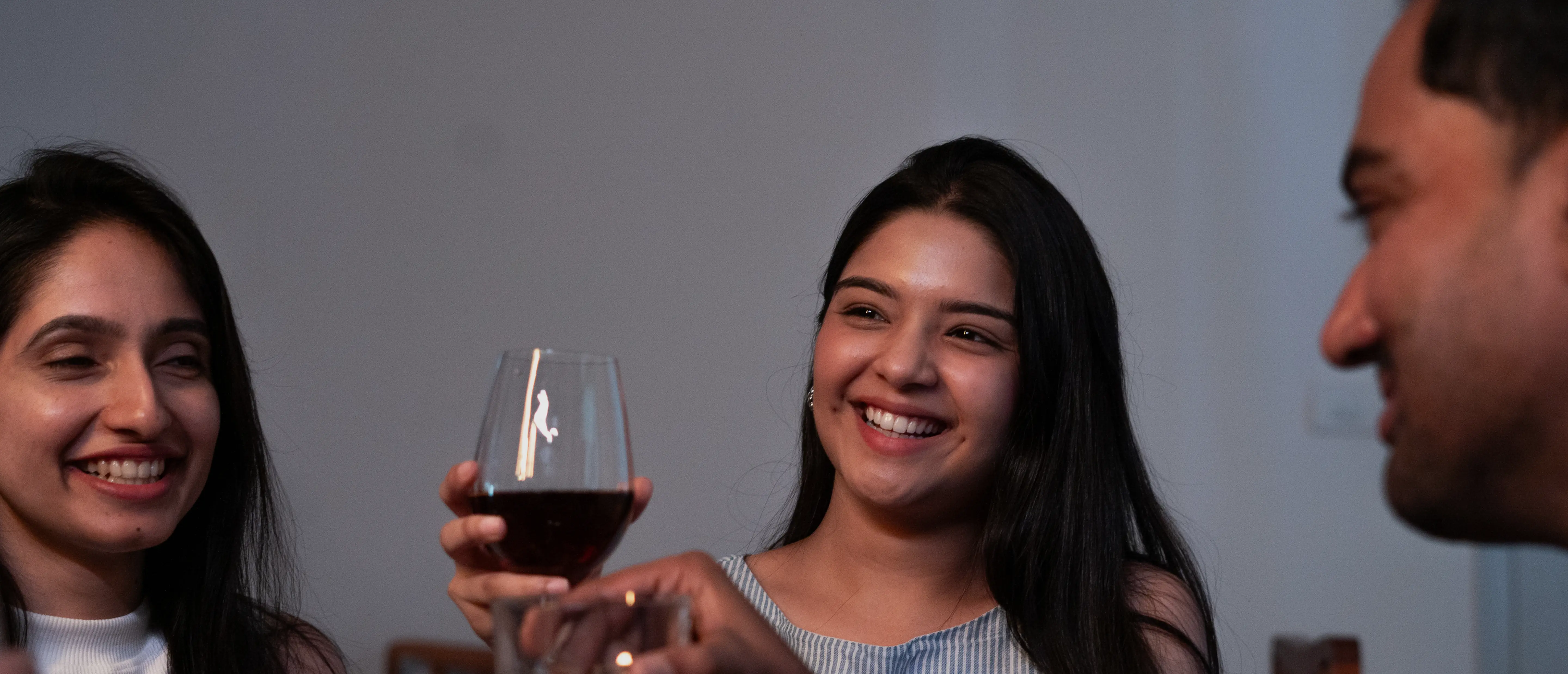 Woman smiling and showing her clean and white teeth