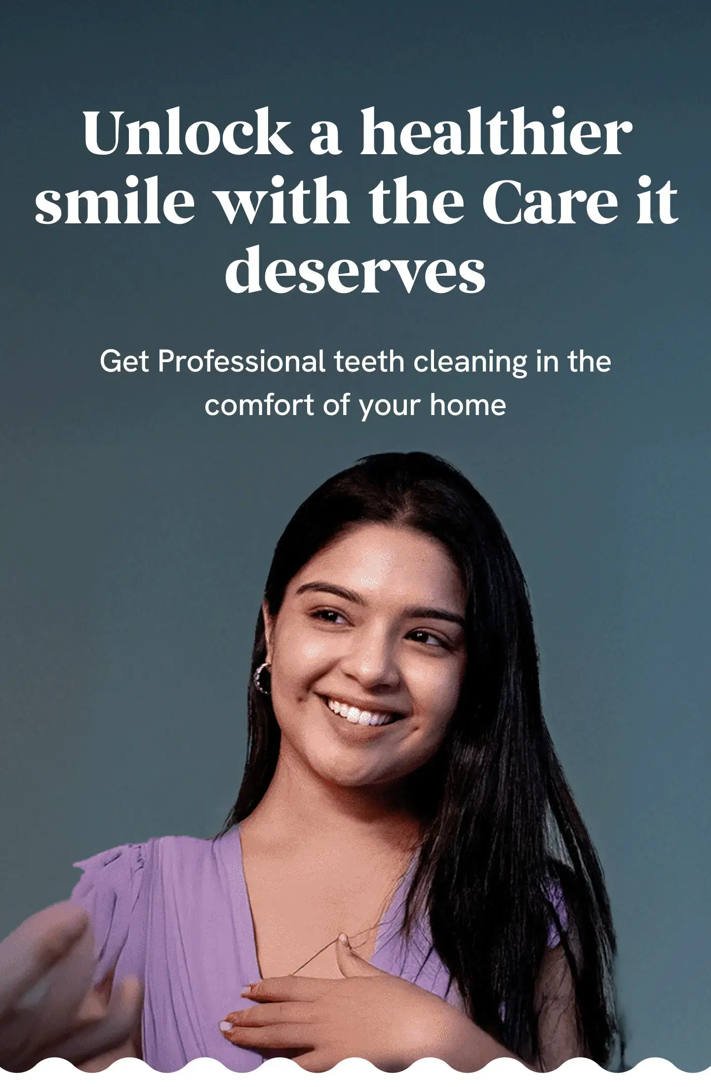 Women with clean teeth smiling
