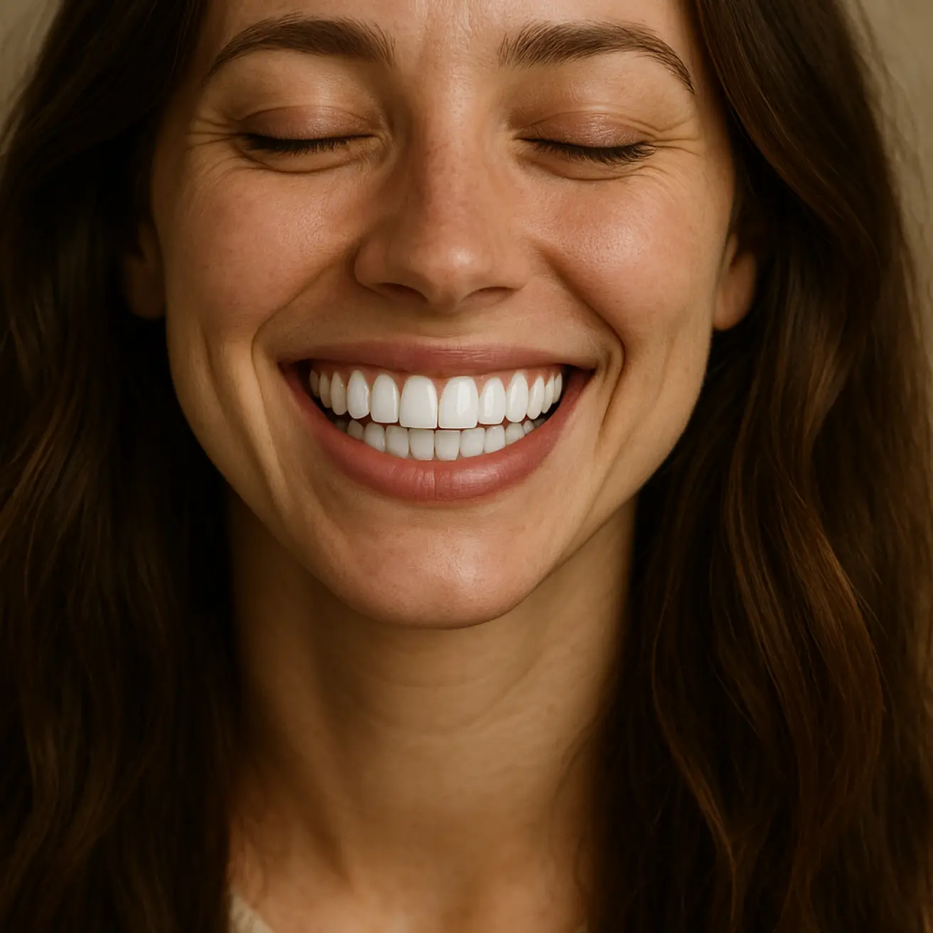 Whitened teeth